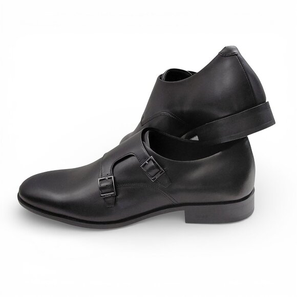 Hugo Boss Black Leather Double-Monk Men Shoes Size 11 US 0216 main image 2